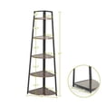 thumbnail image 5 of 5 Tier Tall Corner Shelf Stand Large Capacity Corner Bookshelf For Living Room Kitchen Small Space (18.10 x 18.10 x 70in), 5 of 9