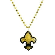 Mardi Gras Spot 33" Acrylic Black and Gold Fleur de Lis Medallion (Each)