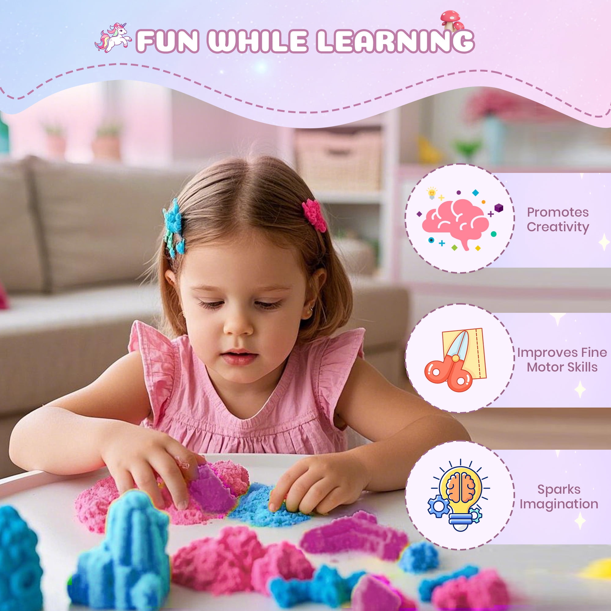 Nicella Unicorn Light Up Terrarium Kit for Kids, LED Night Light Birthday Gift for Girls Ages 4 5 6 7 8 9 10 Year Old, Unicorn Toys for Girls, DIY Arts and Crafts Kit for Kids