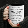 thumbnail image 4 of Brother Gifts - Brother Mug - Thanks for Being My Brother - Funny Brother Gifts From Sister, Big Little Brother - Father Day, Christmas, Birthday, New Year Presents For Brother - Coffee Mug, 4 of 6