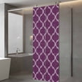 thumbnail image 4 of Dark Purple Moroccan Window Privacy Film, Country Abstract Quatrefoil Lattice Static Cling UV Sun Blocking Tint Film Heat Control Windows Films for Bedroom Bathroom, Window Stickers 29.5"x78.7", 4 of 8