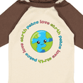 thumbnail image 4 of Inktastic Peace Love Earth Boys or Girls Long Sleeve Baby Bodysuit, 4 of 5