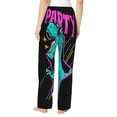 thumbnail image 3 of Sigee Rex Dinosaur With Sunglasses Print Women's Soft Pajama Pants - Breathable and Comfortable Lounge Sleep Bottoms with Elastic Waistband and Pockets-Small, 3 of 9