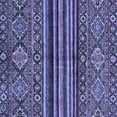 thumbnail image 1 of Ahgly Company Machine Washable Indoor Square Abstract Blue Modern Area Rugs, 3' Square, 1 of 4