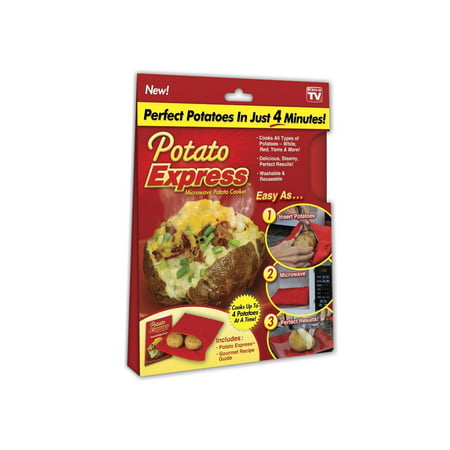 Microwave Potato Cooker, Perfect Potatoes in 4 minutes, Cook up to 4 potatoes at once By Potato (Best Way To Cook A Potato In The Microwave)