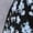 blue, variant on Spring Print Long-Sleeved Square Neck Slit Dress