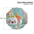 thumbnail image 2 of Honeii Kawaii Sushi Characters Delight Print Leather Coaster Set of 4, Ideal for Safeguarding Your Furniture from Drinks Spills and Effortless Cleanup-Octagon, 2 of 6