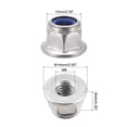 thumbnail image 2 of Uxcell M6 Nylon Insert Hex Lock Nuts with Flange, 304 Stainless Steel, Plain Finish, 5 Pack, 2 of 5