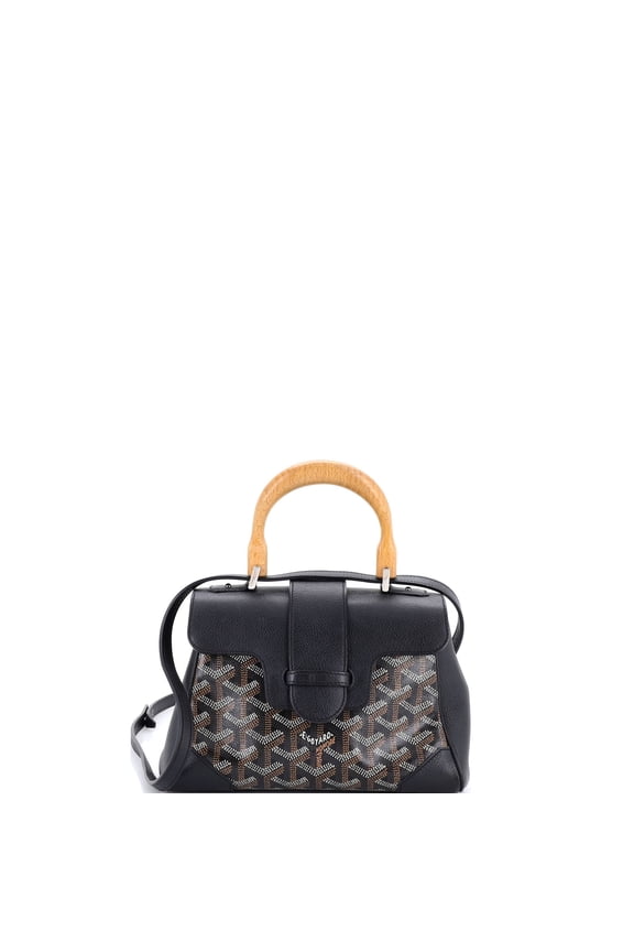 Pre-Owned Saigon Top Handle Bag Coated Canvas with Leather Mini By Rebag