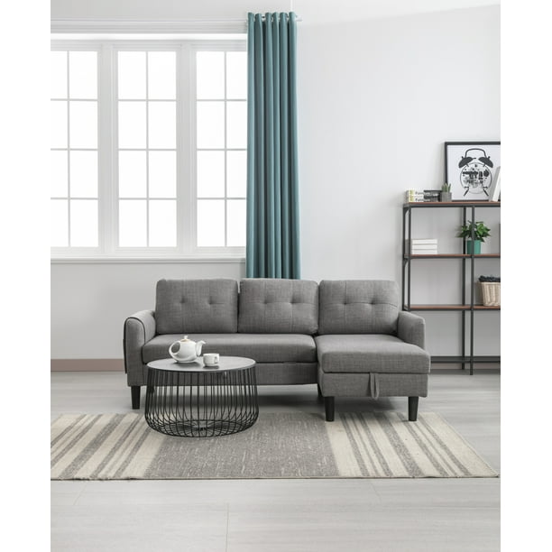 Luccalily Sectional Sofa with Storage Reversible Chaise Lounge, L