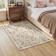 thumbnail image 5 of SIXHOME 2'x3' Area Rug for Living Room Rug for Bedroom Entryway Vintage Soft Floral Rug Washable Botanical Printed Carpet Non Slip Oriental Rug for Farmhouse and Home Decor Beige, 5 of 6