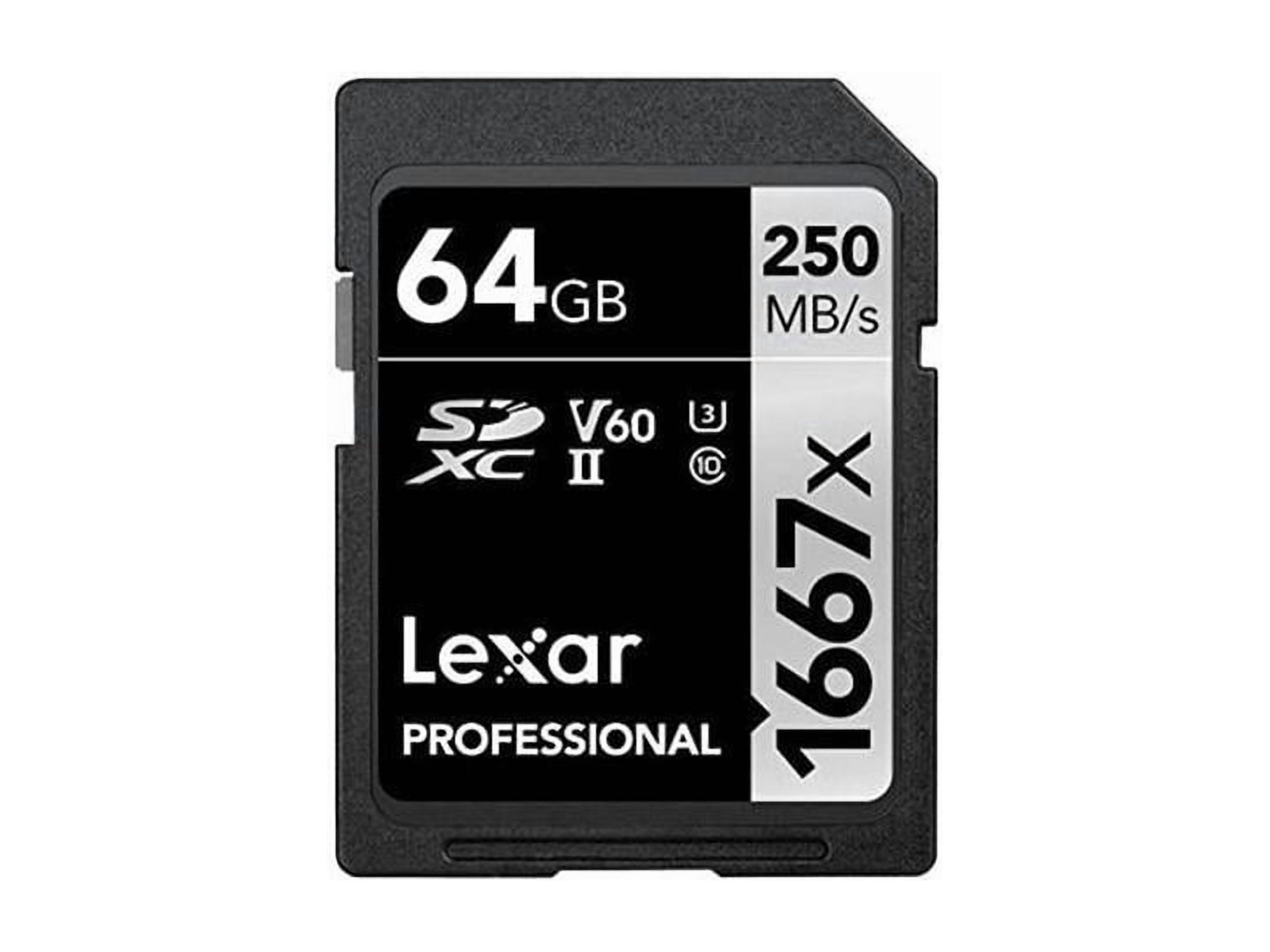 Lexar Professional 64GB 1667x UHS-II SDXC Memory Card