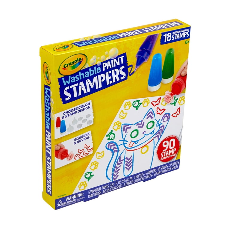 Crayola Washable Paint Stampers Set - 0.85 fl oz - 1 / Kit - Assorted Crayola Washable Paint Stampers Set - 0.85 fl oz - 1 / Kit - Assorted