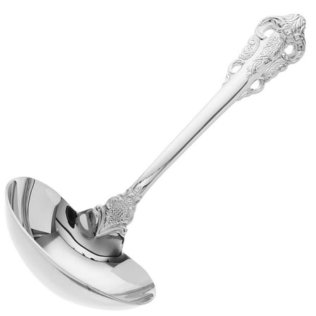 WASHWEPE Metal Kitchen Spoon Soup Ladle Stainless Steel 1Set 6.3x2.6x2.0In