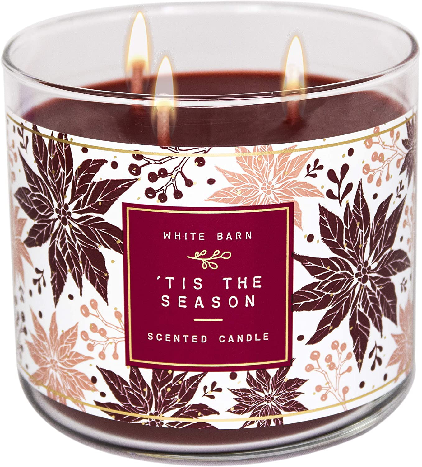 2 BATH & BODY WORKS 'TIS THE SEASON 3 WICK SCENTED HOME CANDLE 14.5 OZ LARGE NEW 