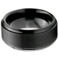 thumbnail image 3 of Charming Jewelers Tungsten Wedding Band Ring 10mm for Men Women Comfort Fit Black Step Beveled Edge Polished Brushed Lifetime Guarantee Size 5.5, 3 of 5