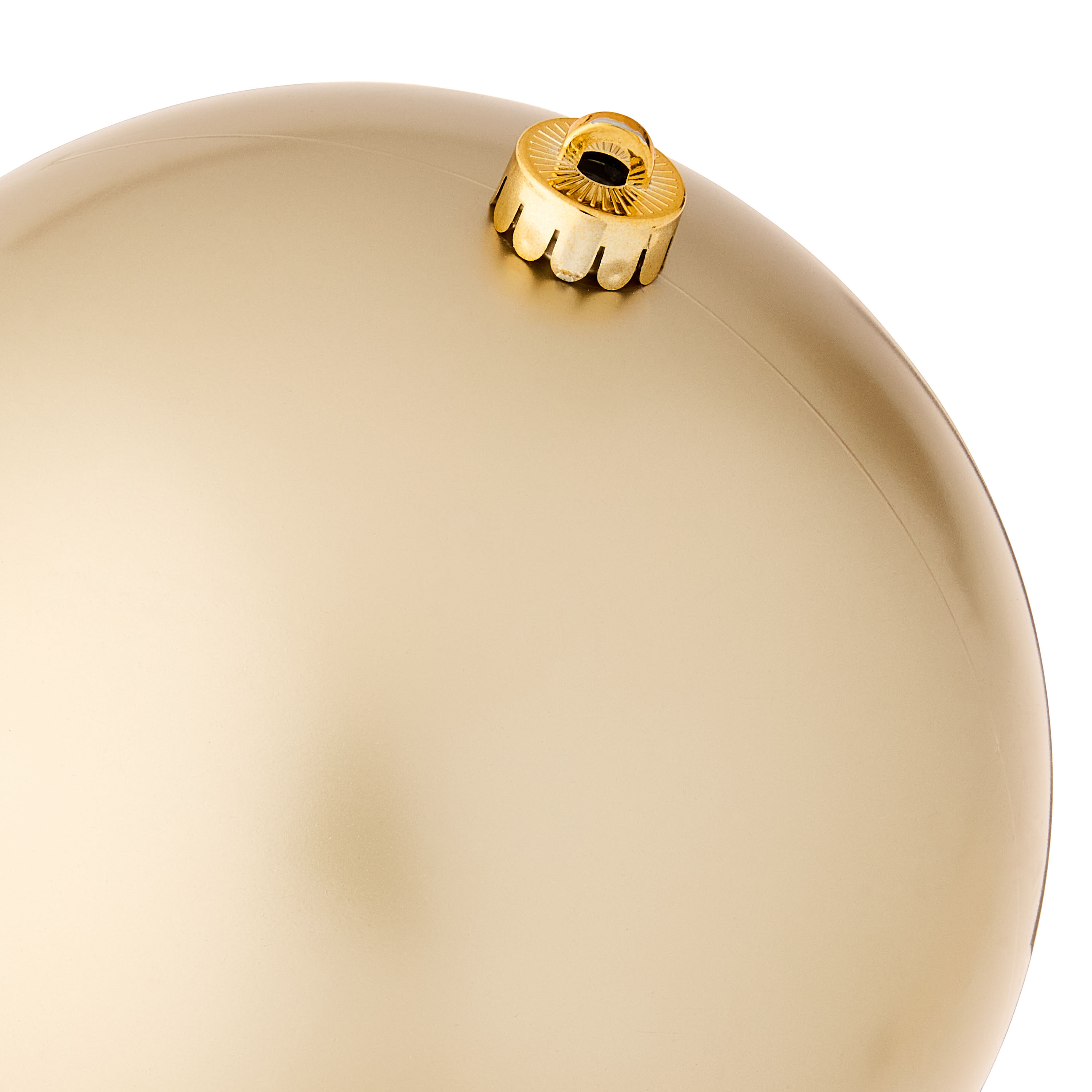 2-Count Champagne Gold Jumbo Shatterproof Christmas Ornaments, 7.8 in, by Holiday Time