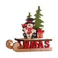 thumbnail image 5 of Oiur Santa Claus Sleigh Ornament Smooth Edge Burr Free Unique Design Table Top DIY Wooden Craft Christmas Decoration, 5 of 7