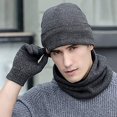 thumbnail image 4 of Conjunto de bufanda y guantes de gorro de invierno, conjunto de bufanda de gorro de punto de invierno, guantes de pantalla táctil para hombres y mujeres Xemadio CJWUS-2981, 4 of 7