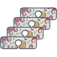thumbnail image 3 of SKYSONIC Faucet Absorbent Mat 3 Pcs Cartoon Mermaids Kitchen Faucet Splash Catcher Washable Counter Drying Pads Behind Faucet for Kitchen Bathroom, 3 of 7