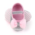 thumbnail image 4 of Infant Baby Girls Shoes Non-Slip Bowknot Princess Dress Mary Jane Flats Toddler First Walker Baby Sneaker Shoes, 4 of 5