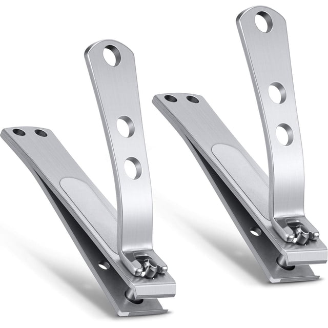 Cortaúñas de 2 piezas YEJLMXG Cortaúñas de borde recto boca ancha para hombres y mujeres