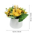 thumbnail image 2 of Fake Potted Flower Sunflowers Silk Flowers Bonsai Vase Table Decorations Wedding Decors Farmhouse Rose Ornamentdecor Pot, 2 of 7
