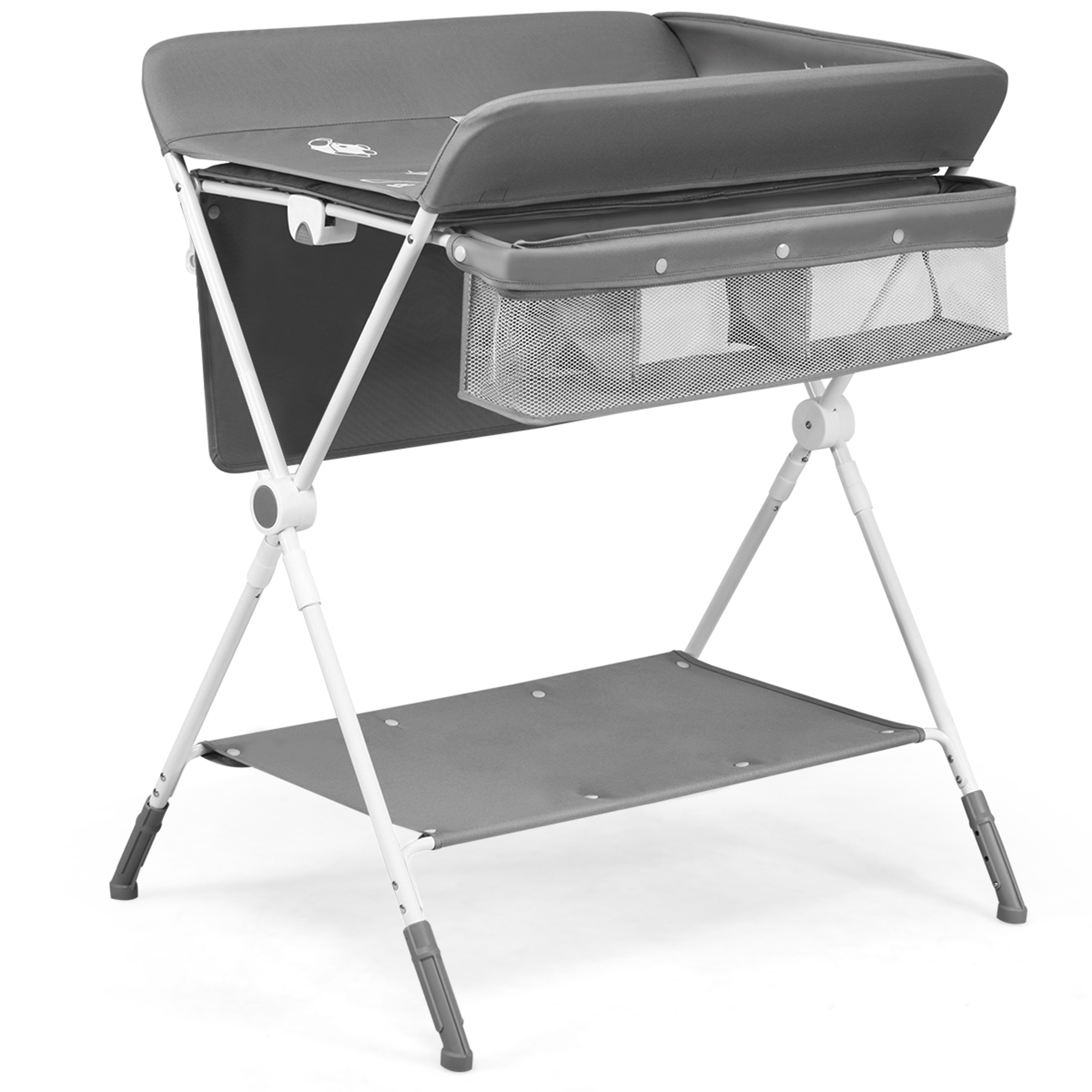 Gymax Folding Infant Diaper Station Nursery Organizer Baby Changing