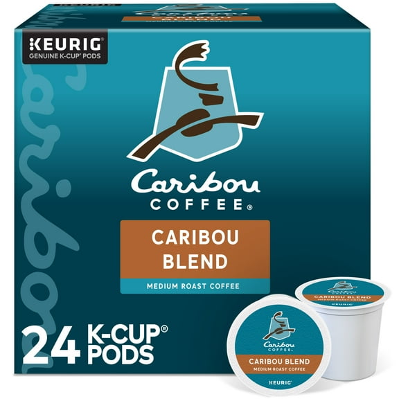 Caribou Coffee, Caribou Blend Medium Roast K-Cup Coffee Pods, 24 Count