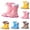 Light Yellow, variant on Toddler Girl Rain Boots Thick Solid Waterproof Water Shoes With Adjustable Drawstring Outdoor Activities Yellow 7-8 Y