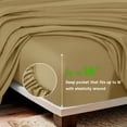thumbnail image 4 of Sonoro Kate Luxury Cooling Bamboo Bed Sheet Set - Deep Pockets - 4 Piece, King, Taupe, 4 of 6