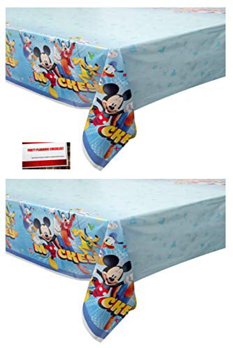 1ct Mickey Mouse Mickey and the Roadster Racers Plastic Table Cover 
