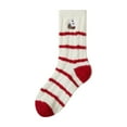 thumbnail image 2 of Luoshdecor Fuzzy Socks for Women,1Pair Soft Winter Red and White Sleeping Sock for Holiday Daily Supplies 13 in, 2 of 6