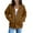 Light Brown, variant on Womens Sweatshirt Jacket Drawstring Oversized Hoodies Sweatshirts Long Sleeve Lightweight Jackets