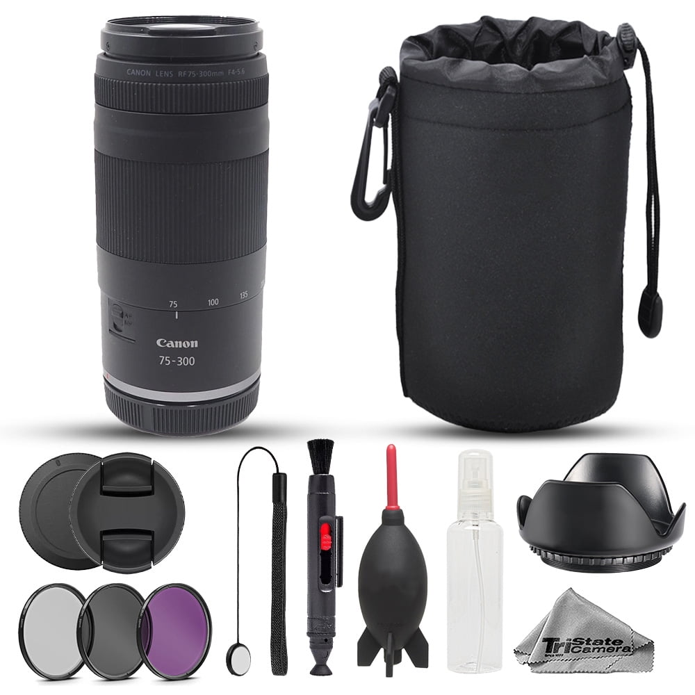 Canon EF 75-300mm f/4-5.6 III Zoom Lens Bundle for DSLR Cameras