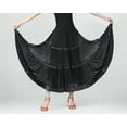 thumbnail image 6 of Whitewed Sash Trimmed Mesh Ballroom Skirt Latin Dance Practice Performance Circle, 6 of 6