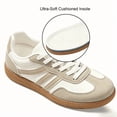 thumbnail image 4 of BERANMEY Women's Retro Fashion Sneakers Comfortable Casual Anti Slip Platform Low-Top Sneakers Lace Up Memory Foam Tennis Walking Skate Shoes, 4 of 8