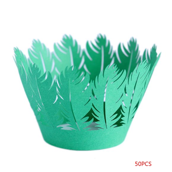 thinsony 50pcs Cupcake Wrappers Artistic Bake Cake Paper Cups Holllow Cut Liner Baking Cup Muffin Case Trays