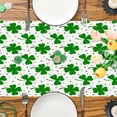thumbnail image 4 of Pgyong Clearance! Green Printed Table Flag-Decorative Home Living Room Cabinet Tea Table Cloth Mat,12x18 Inch Cotton Tablecloth for Desk & Shelf Decor, 4 of 6