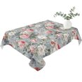 thumbnail image 2 of Vintage Spring Floral Table Cloth Waterproof Tablecloths, Summer Botanical Watercolor Tablecloth Dining Table Cover for Kitchen Party Tabletop Outdoor, Rectangle Tablecloth 52x70 Inch, 2 of 9