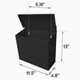 thumbnail image 3 of NACH Chelsea POST Classic Metal Mailbox, Vintage European Wall Mount Mailboxes for Outside, Powder Coated Maximum Rust Protection Galvanized Steel Mailbox, 11.5 x 5 x 13", Black, MB-6946, 3 of 5