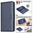 thumbnail image 4 of Allytechgroup PU Leather Wallet Case for Samsung Galaxy S25+, Organize and Protect in Style Bumper Shockproof Stand Retro Phone Case for Samsung Galaxy S25+, Blue, 4 of 7