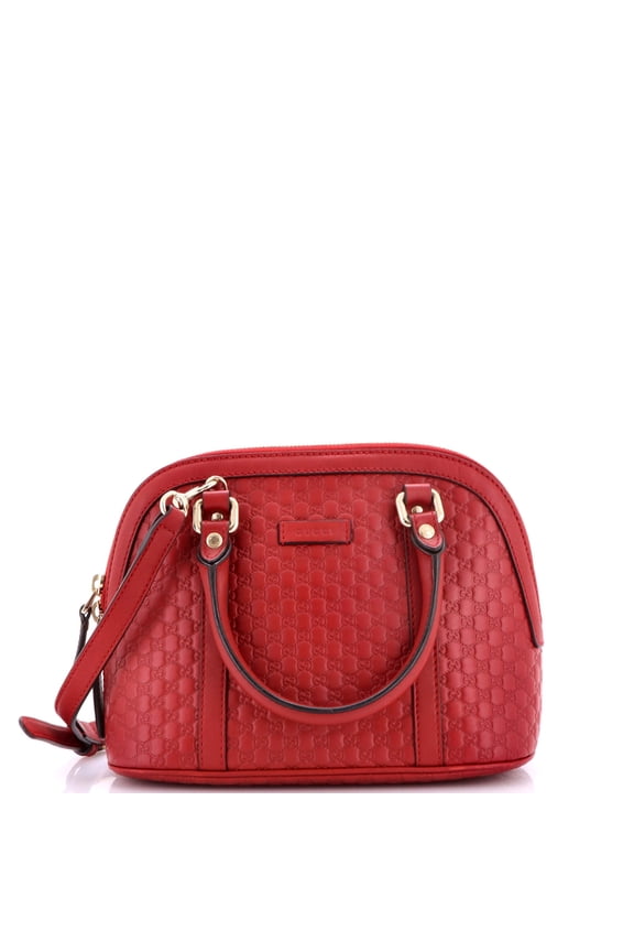 Pre-Owned Convertible Dome Satchel Microguccissima Leather Mini By Rebag