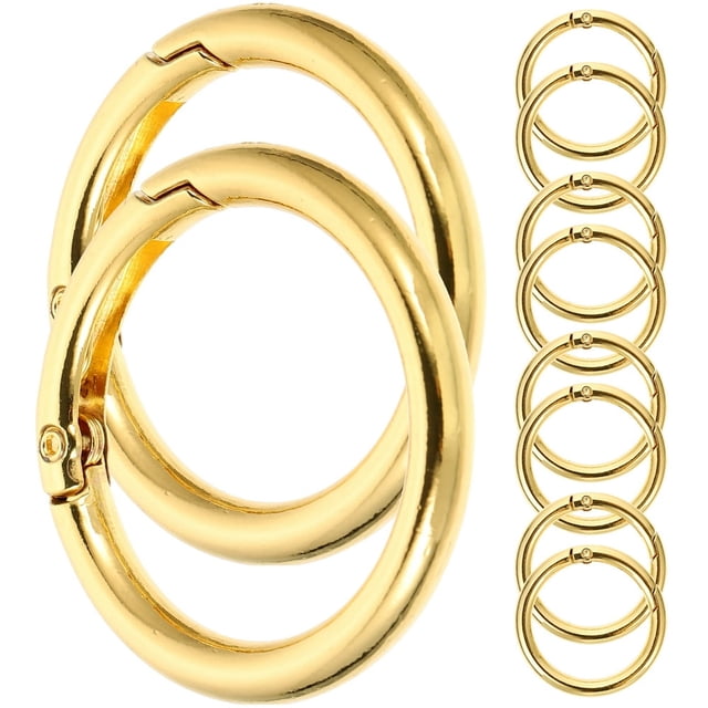 SUTENGDA 10pcs Flat Key Rings Metal Split Circles Key Chain Making Rings DIY Circle Rings