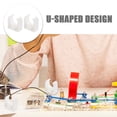 thumbnail image 2 of White Plastic DC Motor Mounting Brackets for Holding Use with U-shaped Clamps 20pcs, 2 of 8