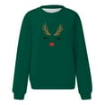 thumbnail image 4 of HNMKIU Hauts pour Femmes Chandails en Molleton de Noël Pulls de Vacances pour Femmes Imprimé Graphique Col Rond Manches Longues, 4 of 4