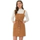 thumbnail image 1 of Vestido de peto Allegra K para mujer con tirantes ajustables mezclilla Caramelo XS, 1 of 4
