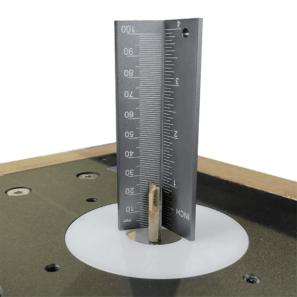 Bit Limit Ring Locator Aluminum Alloy Imperial Saw Blade Height Measuring Ruler with Magnetic Woodworking Auxiliary Tool