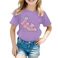 thumbnail image 4 of Toddler Girl Shirt Cartoon Print Short Sleeve T Shirts Easter's Day Active Children's Shirts,,3-4 Years, 4 of 4