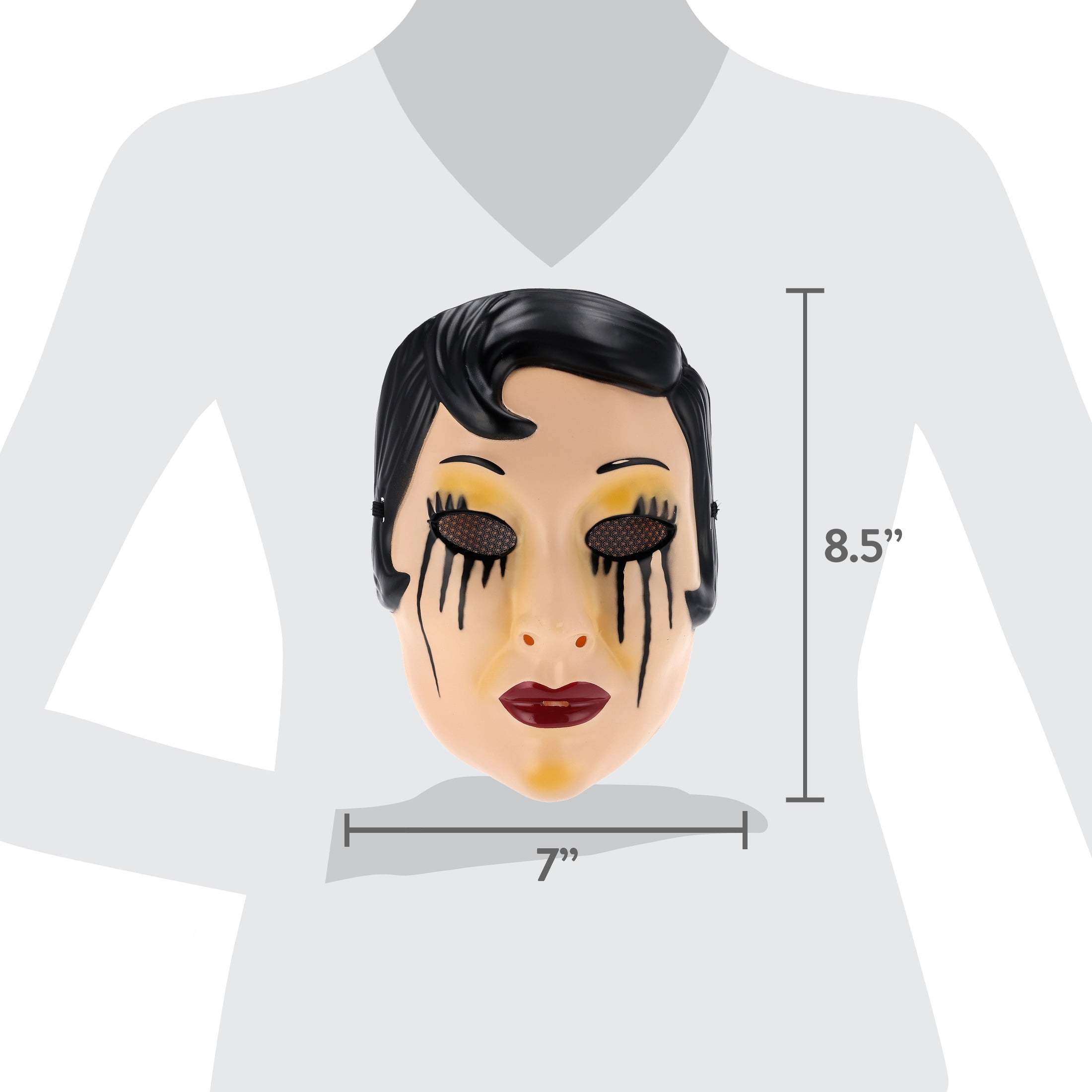 Smudged Mask Costume Accessory for Adults, Multicolor, Halloween by Way To Celebrate